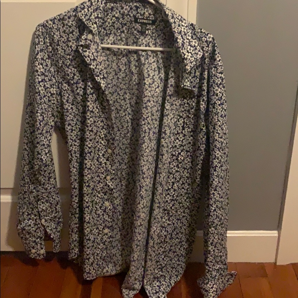 Express Floral Dress Shirt